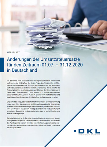 DKL Merkblatt Umsatzsteuer